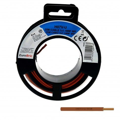 Cabo Ho7 V-U 1x1.5mm Castanho 25m