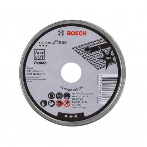 Discos Inox 115MM 10 unidades