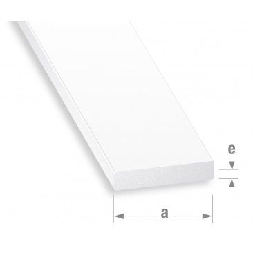 Perfil Plano PVC Branco 100x2mm-2,6m 