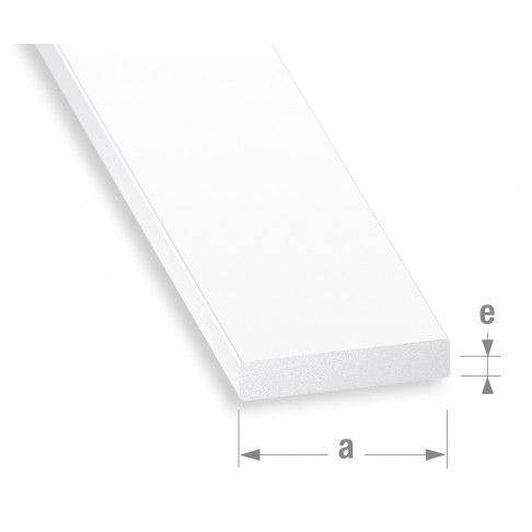 Perfil Plano PVC Branco 100x2mm-2,6m 