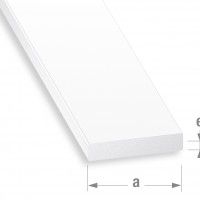 Perfil Plano PVC Branco 100x2mm-2,6m 