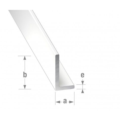 Perfil ngulo Alumnio Branco 20x30mm-1m