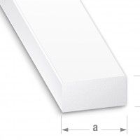 Perfil Retngulo PVC Branco 6x4mm-1m