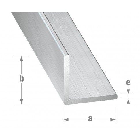 Perfil ngulo Alumnio Bruto 20x20mm-1m