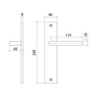 Puxador Porta 1450 T Inox