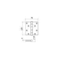 Dobradia C/Roldana Maxmat 5 Inox