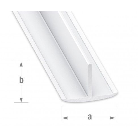 Perfil T PVC Branco 25x18mm-2,6m