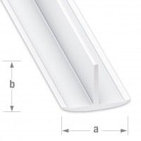 Perfil T PVC Branco 25x18mm-2,6m