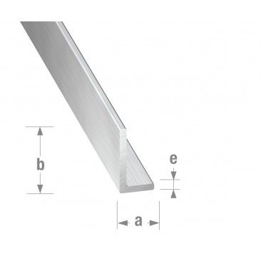 Perfil ngulo alumnio 10x40mm - 1m