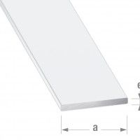 Perfil Plano Alumnio Lacado Branco 30x2mm-1m