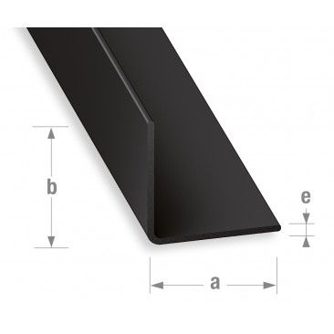 Cantoneira PVC Preto 30x30mm-1m