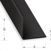 Cantoneira PVC Preto 30x30mm-1m