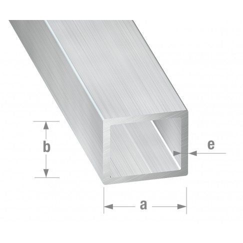 Tubo Rectangulo Alumnio 12x10mm-1m