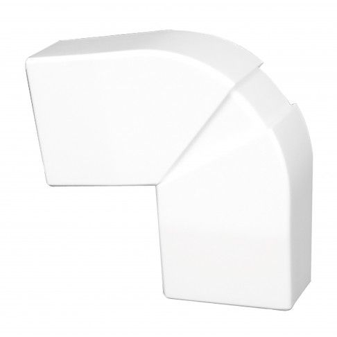 ngulo Plano para Calha 20x12,5mm Branco