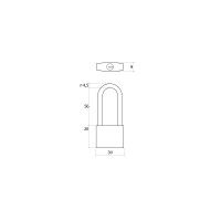 Cadeado Lato 30mm 3 chaves