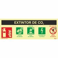 Sinaltica Fotoluminescente Extintor CO2