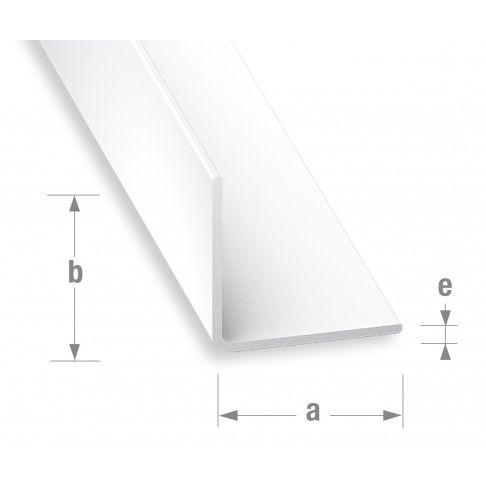 Perfil ngulo PVC Branco 10x10mm -2,6m