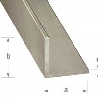 Perfil ngulo inox 20x20mm - 2m