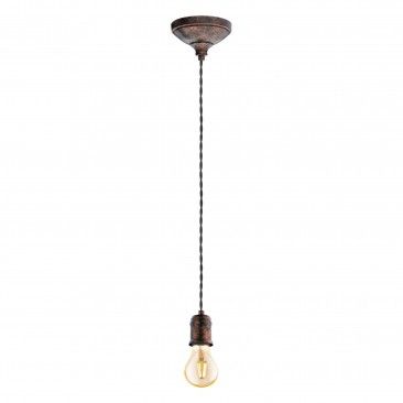 Cabo Suspenso E27 Vintage Cobre/ Preto