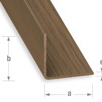 Cantoneira PVC Nogueira 10x10x1mm-1m