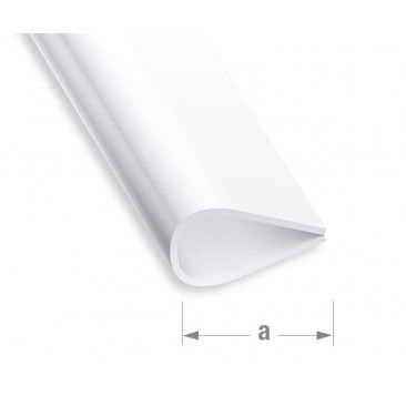 Baguete Encadernao PVC Branco 15mm -1m