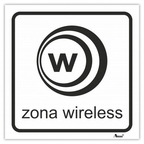 Sinaltica Autocololante Zona Wireless