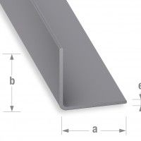 Cantoneira PVC Cinza 10x10mm-1m