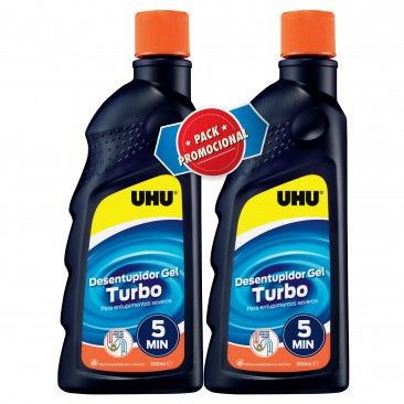 Desentupidor Turbo UHU Pack 2x500ml