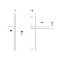 Puxador Porta 1451 L Inox