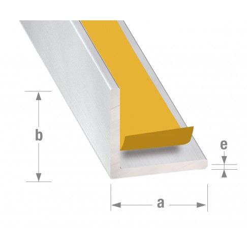 Cantoneira Adesiva Alumnio 20x20x1,5mm-2,6m