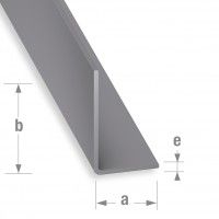 Perfil ngulo PVC Cinza 10x20mm-2m