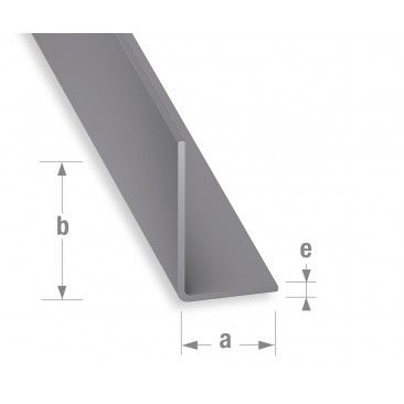 Perfil ngulo PVC Cinza 10x20mm-2m