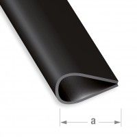 Baguete Encadernao PVC Preto 15mm-1m