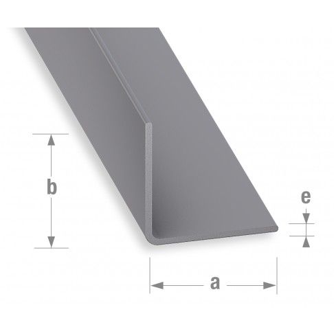 Perfil ngulo PVC Cinza 15x15mm-2m