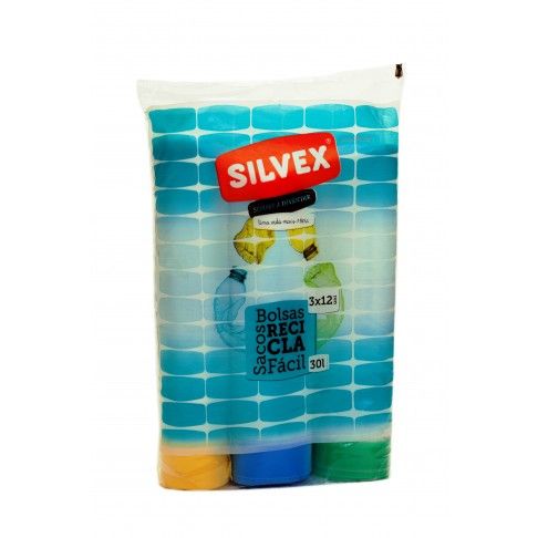 Pack 3 Sacos Lixo 30L Recicla Fcil; 12 UNID.