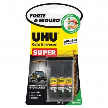 Cola UHU Universal  Strong&Safe 3X1g