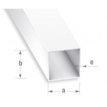 Perfil Tubo Quadrado PVC Branco 15x15mm-1m