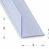 Perfil ngulo PVC Transparente 20x20mm-2,6m