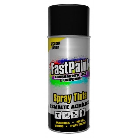 Spray Fastpaint Ral 9005 Preto Mate 400ml