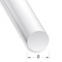 Perfil Redondo PVC Branco 8mm-1m