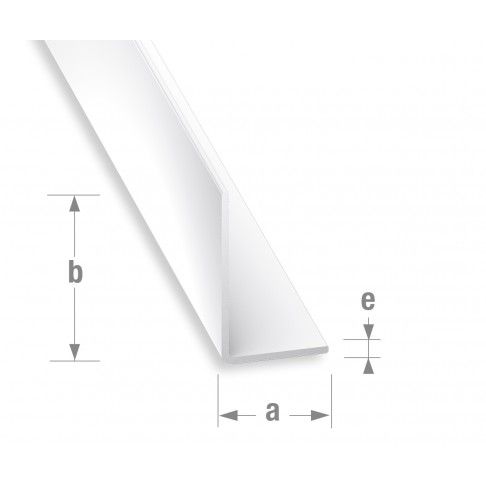 Perfil ngulo PVC Branco 19x7mm-1m