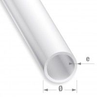 Tubo Redondo PVC Branco 10x1,2mm-1m