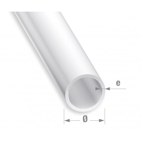 Tubo Redondo PVC Branco 10x1,2mm-1m