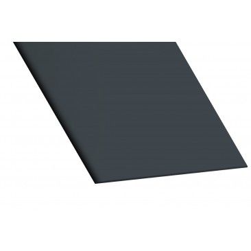 Perfil plano PVC cinzento 100x2mm - 2,6m