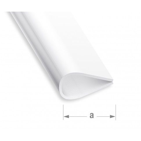 Perfil Encadernao PVC Branco 15 mm-2m