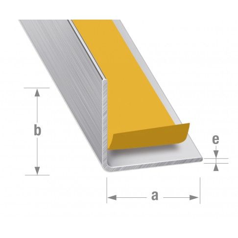 Cantoneira Adesiva PVC Inox 20x20x1mm -2,6m 