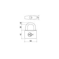 Cadeado Lato 50 mm 3 Chaves 