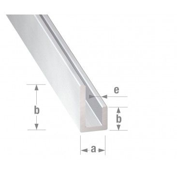 Perfil Alumnio Incolor 20x10x10mm-2m