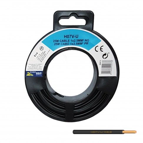 Cabo Ho7 V-U 1x2.5mm Preto 25m