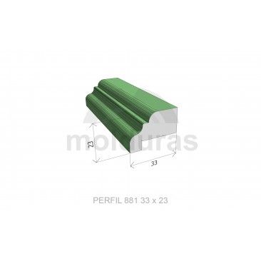 Remate Superior Abeto Natural 33x23x3000mm